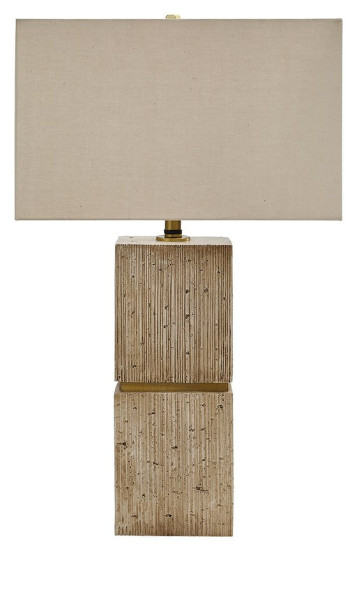 Laddner - Poly Table Lamp - Beige - Tallahassee Discount Furniture (FL)