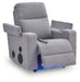 Pineland - Glider Power Recliner With Audio System - Pewter - Tallahassee Discount Furniture (FL)