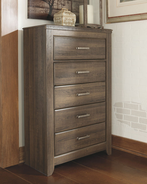 Juararo - Dark Brown - Five Drawer Chest - Tallahassee Discount Furniture (FL)