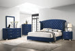 Melody 5-piece Queen Tufted Upholstered Bedroom Set Pacific Blue image