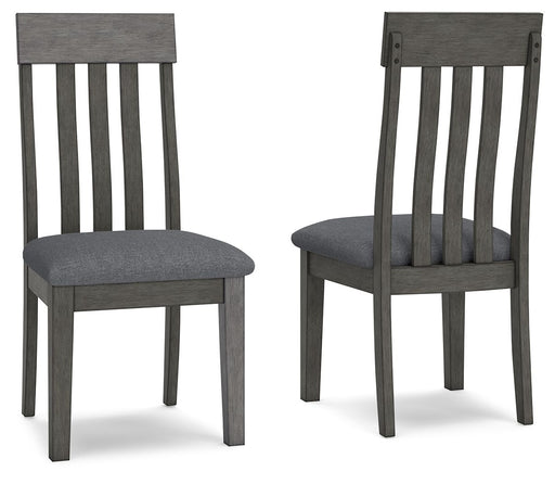 Hallanden - Dining UPH Side Chair (Set of 2) - Black / Gray - Tallahassee Discount Furniture (FL)