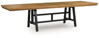 Galliden - Black / Brown - Rectangular Dining Room Extension Table - Tallahassee Discount Furniture (FL)