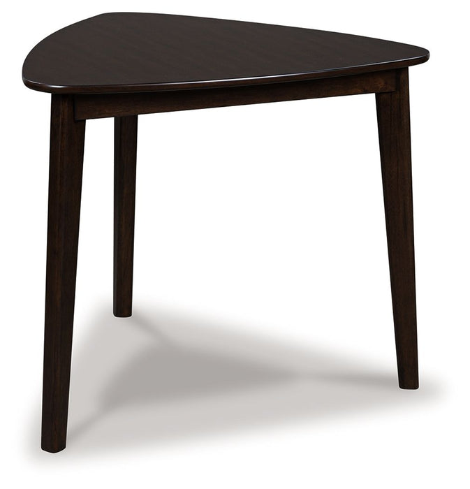 Mallenette - Merlot - Triangle Dining Room Table - Tallahassee Discount Furniture (FL)