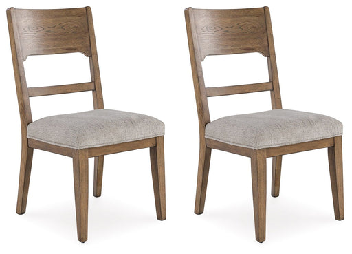 Cabalynn - Oatmeal / Light Brown - Dining Uph Side Chair (Set of 2) - Tallahassee Discount Furniture (FL)