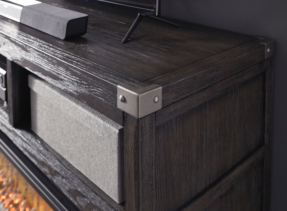 Todoe - LG TV Stand w/Fireplace Option - Gray - Tallahassee Discount Furniture (FL)