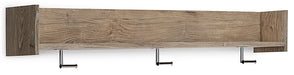Oliah - Wall Mounted Coat Rack w/Shelf - Natural - Tallahassee Discount Furniture (FL)