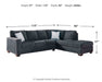 Altari - Right Arm Facing Corner Chaise With Sleeper 2 Pc Sectional - Slate - Tallahassee Discount Furniture (FL)