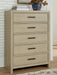 Calmoro - Five Drawer Chest - Gray - Tallahassee Discount Furniture (FL)