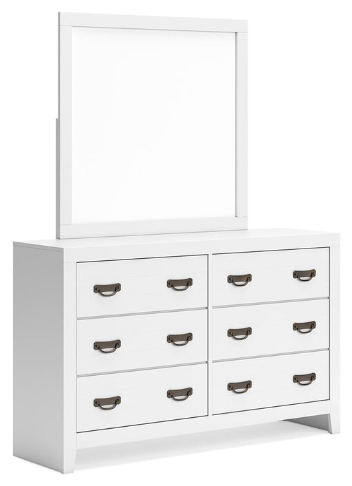 Binterglen - White - Dresser And Mirror - Tallahassee Discount Furniture (FL)