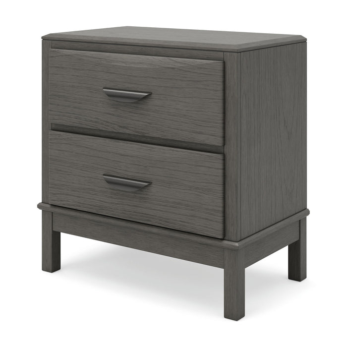 Mazing - Two Drawer Night Stand - Gray - Tallahassee Discount Furniture (FL)