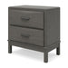 Mazing - Two Drawer Night Stand - Gray - Tallahassee Discount Furniture (FL)