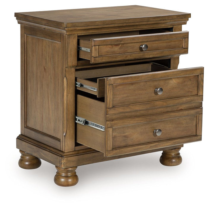 Feddinger - Medium Brown - Two Drawer Night Stand - Tallahassee Discount Furniture (FL)