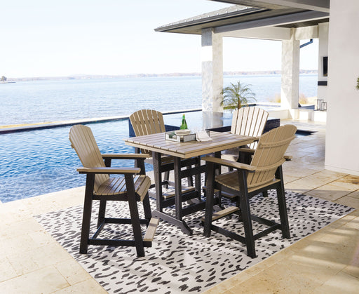 Fairen Trail - 5 Pc. - Counter Dining Set - Black / Driftwood - Tallahassee Discount Furniture (FL)