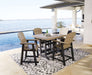 Fairen Trail - 5 Pc. - Counter Dining Set - Black / Driftwood - Tallahassee Discount Furniture (FL)