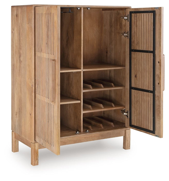 Pellamour - Natural Brown - Bar Cabinet - Tallahassee Discount Furniture (FL)