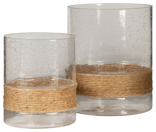 Eudocia - Clear - Candle Holder Set (Set of 2) - Tallahassee Discount Furniture (FL)