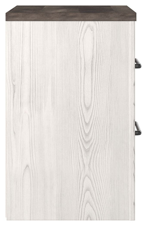 Gerridan - Two Drawer Night Stand - White / Gray - Tallahassee Discount Furniture (FL)