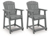 Sanctuary Beach - Barstool (Set of 2) - Dark Gray - Tallahassee Discount Furniture (FL)