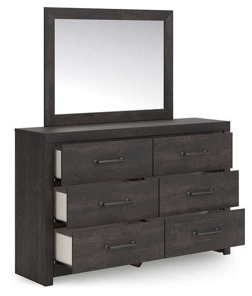 Hollivern - Dark Gray - Dresser And Mirror - Tallahassee Discount Furniture (FL)