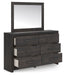 Hollivern - Dark Gray - Dresser And Mirror - Tallahassee Discount Furniture (FL)