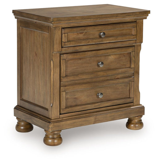 Feddinger - Medium Brown - Two Drawer Night Stand - Tallahassee Discount Furniture (FL)