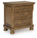 Feddinger - Medium Brown - Two Drawer Night Stand - Tallahassee Discount Furniture (FL)