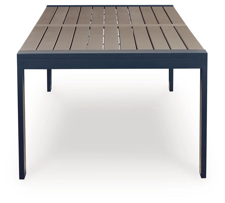 East Beach - Rectangular Dining Table With Umbrella Option - Blue - Tallahassee Discount Furniture (FL)