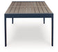 East Beach - Rectangular Dining Table With Umbrella Option - Blue - Tallahassee Discount Furniture (FL)