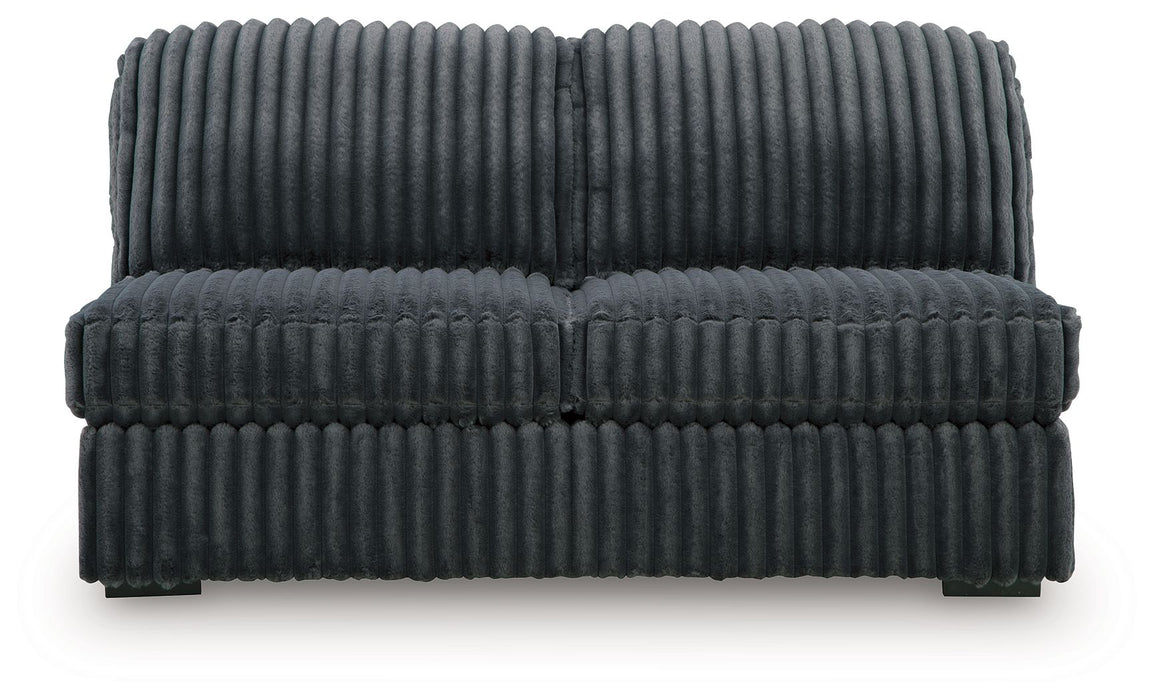Midnight-Madness - Armless Loveseat - Gunmetal - Tallahassee Discount Furniture (FL)