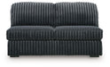 Midnight-Madness - Armless Loveseat - Gunmetal - Tallahassee Discount Furniture (FL)