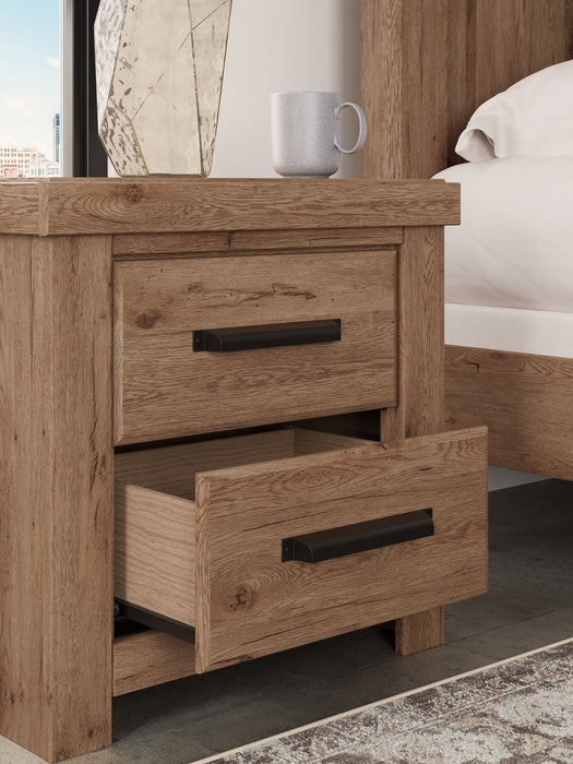 Oliandon - Two Drawer Night Stand - Light Brown - Tallahassee Discount Furniture (FL)