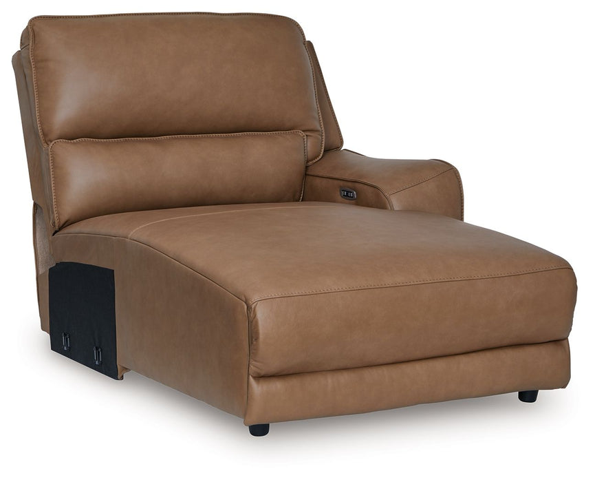 DeepWakes - RAF Press Back Power Chaise - Caramel - Tallahassee Discount Furniture (FL)