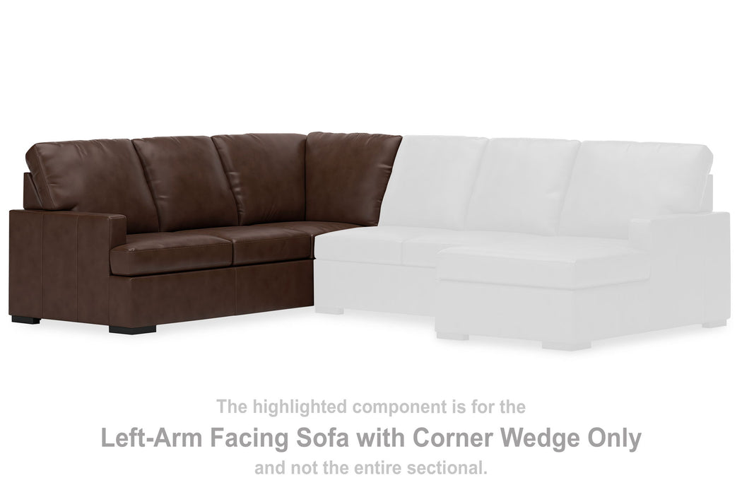 McDowlan - LAF Sofa With Corner Wedge - Coffee - Tallahassee Discount Furniture (FL)
