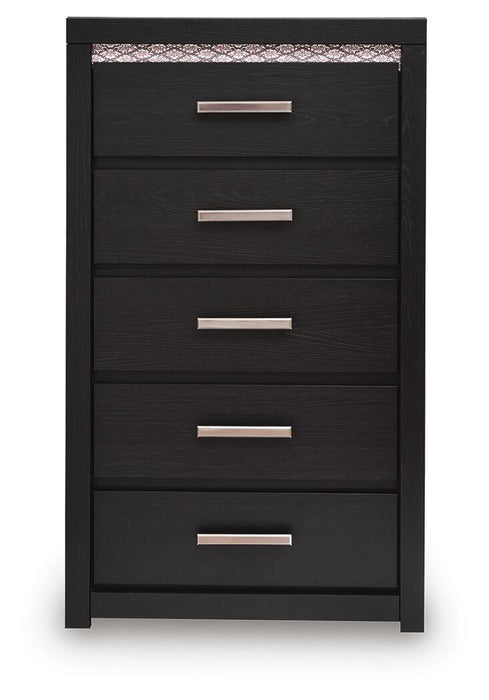 Shoralli - Five Drawer Chest - Black