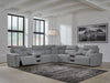ModMax II - Salt And Pepper - Reclining Sectional - Tallahassee Discount Furniture (FL)