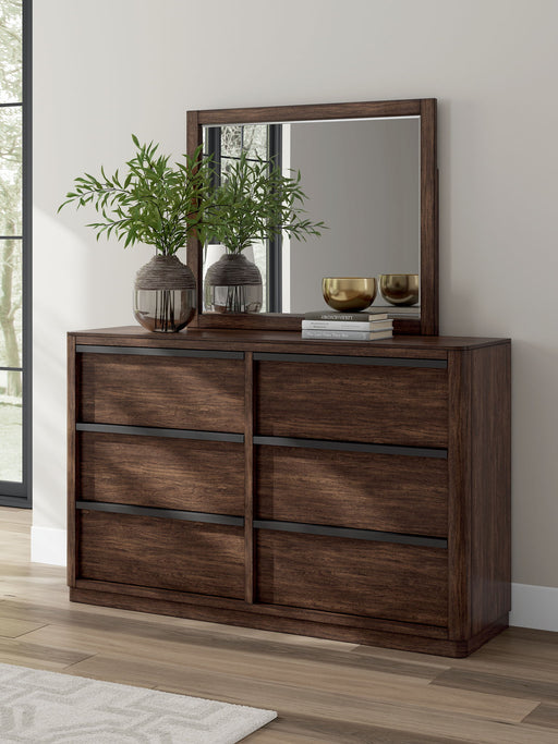 Dilenno - Dark Brown - Dresser And Mirror - Tallahassee Discount Furniture (FL)