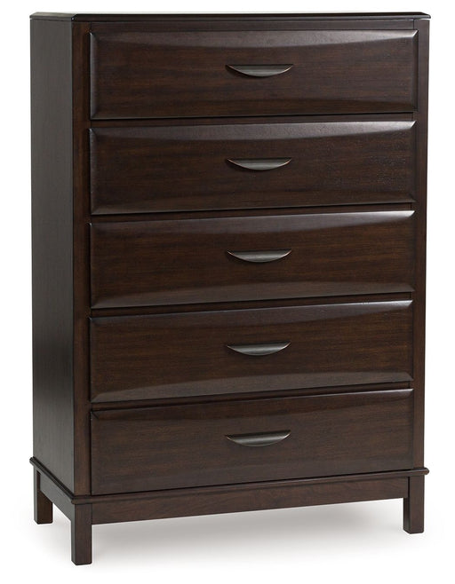 Vanmore - Dark Brown - Five Drawer Chest - Tallahassee Discount Furniture (FL)