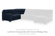 SimpleJoy - LAF Sofa With Corner Wedge - Navy - Tallahassee Discount Furniture (FL)