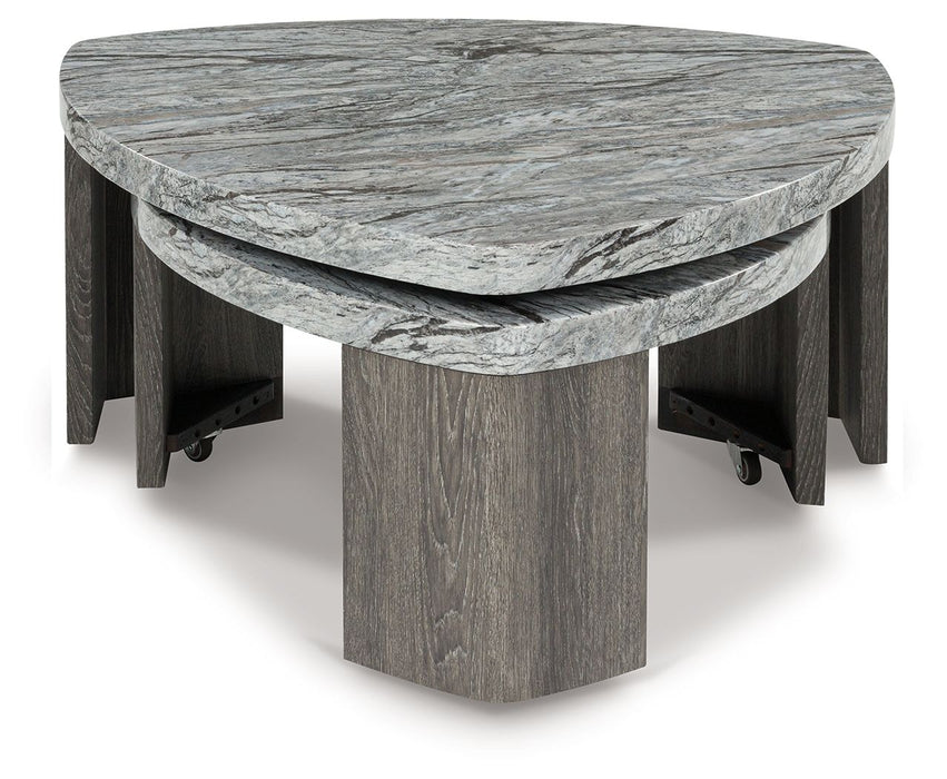 Surmour - Gray / Brown - Stacked Cocktail Table - Tallahassee Discount Furniture (FL)