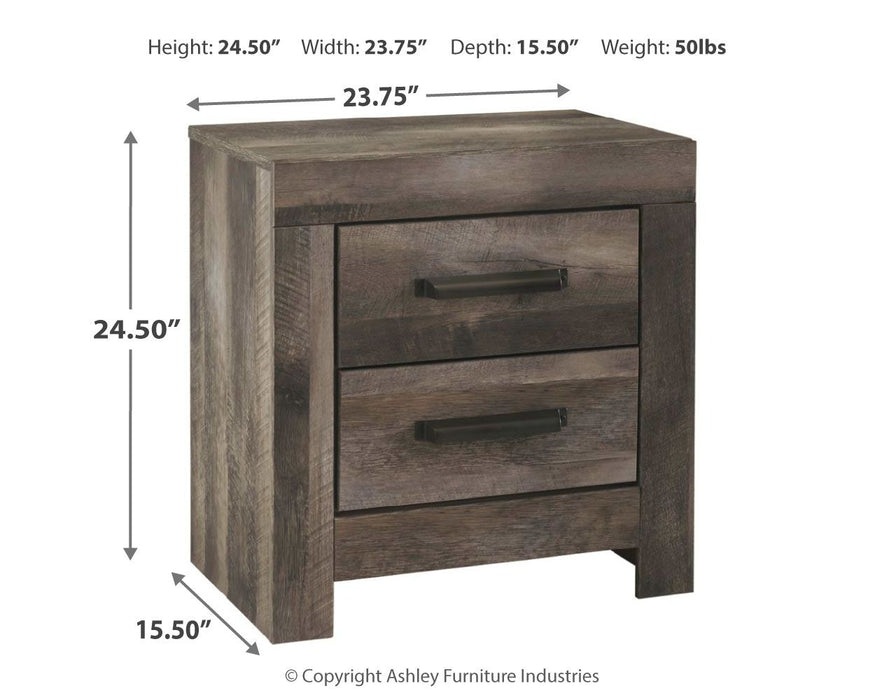 Wynnlow - Gray - Two Drawer Night Stand - Tallahassee Discount Furniture (FL)