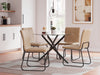 Pharwynn - 5 Pc. - Dining Room Table, 4 Side Chair - Black - Tallahassee Discount Furniture (FL)