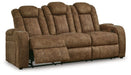Wolfridge - 2 Pc. - Power Reclining Sofa, Power Reclining Loveseat With Console - Brindle - Tallahassee Discount Furniture (FL)