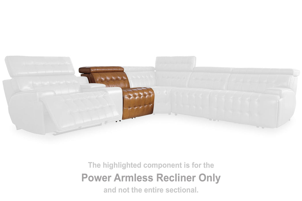 Temmpton - Chocolate - Power Armless Recliner With Adj Headrest - Tallahassee Discount Furniture (FL)