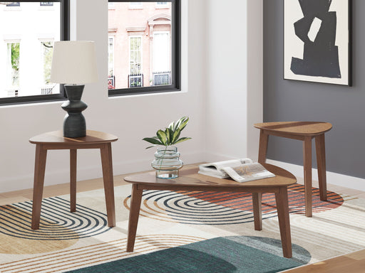 Lyncott - Occasional Wood Table Set (Set of 3) - Brown - Tallahassee Discount Furniture (FL)