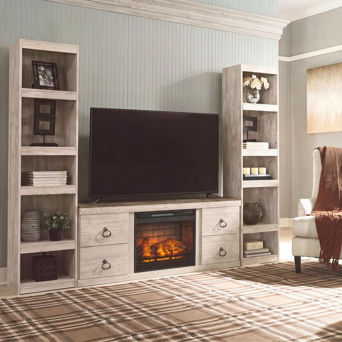 Willowton - Entertainment Center With Fireplace Option - Tallahassee Discount Furniture (FL)