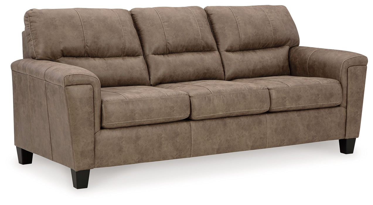 Navi - 3 Pc. - Sofa, Loveseat, Rocker Recliner - Fossil - Tallahassee Discount Furniture (FL)
