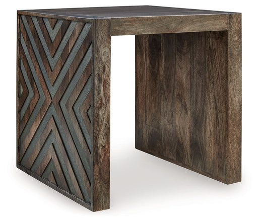 Dreggan - Brown - Square End Table - Tallahassee Discount Furniture (FL)