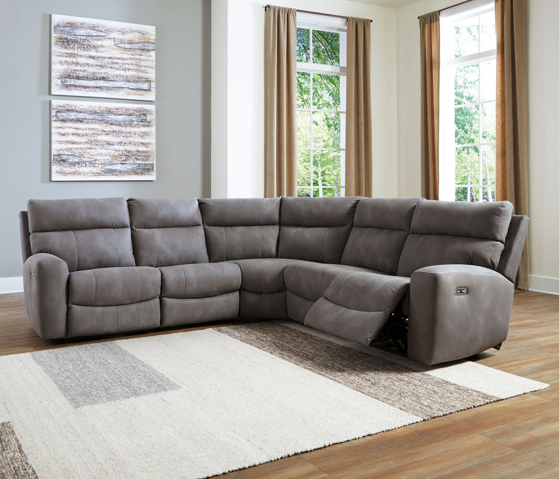 Next-Gen Durapella - Power Reclining Sectional Set - Tallahassee Discount Furniture (FL)