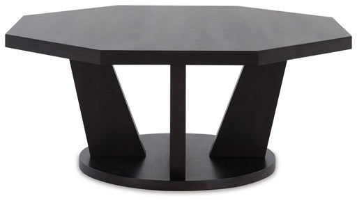 Chasinfield - Dark Brown - Octagon Coffee Table - Tallahassee Discount Furniture (FL)