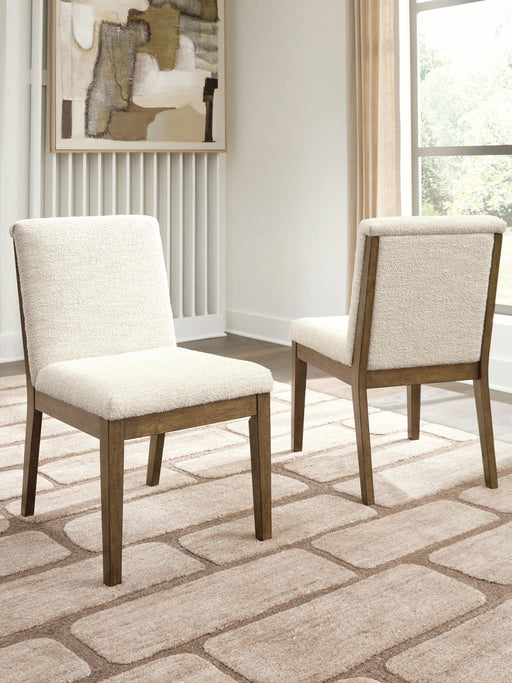 Marxmore - Dining Upholstered Side Chair (Set of 2) - Beige / Brown - Tallahassee Discount Furniture (FL)